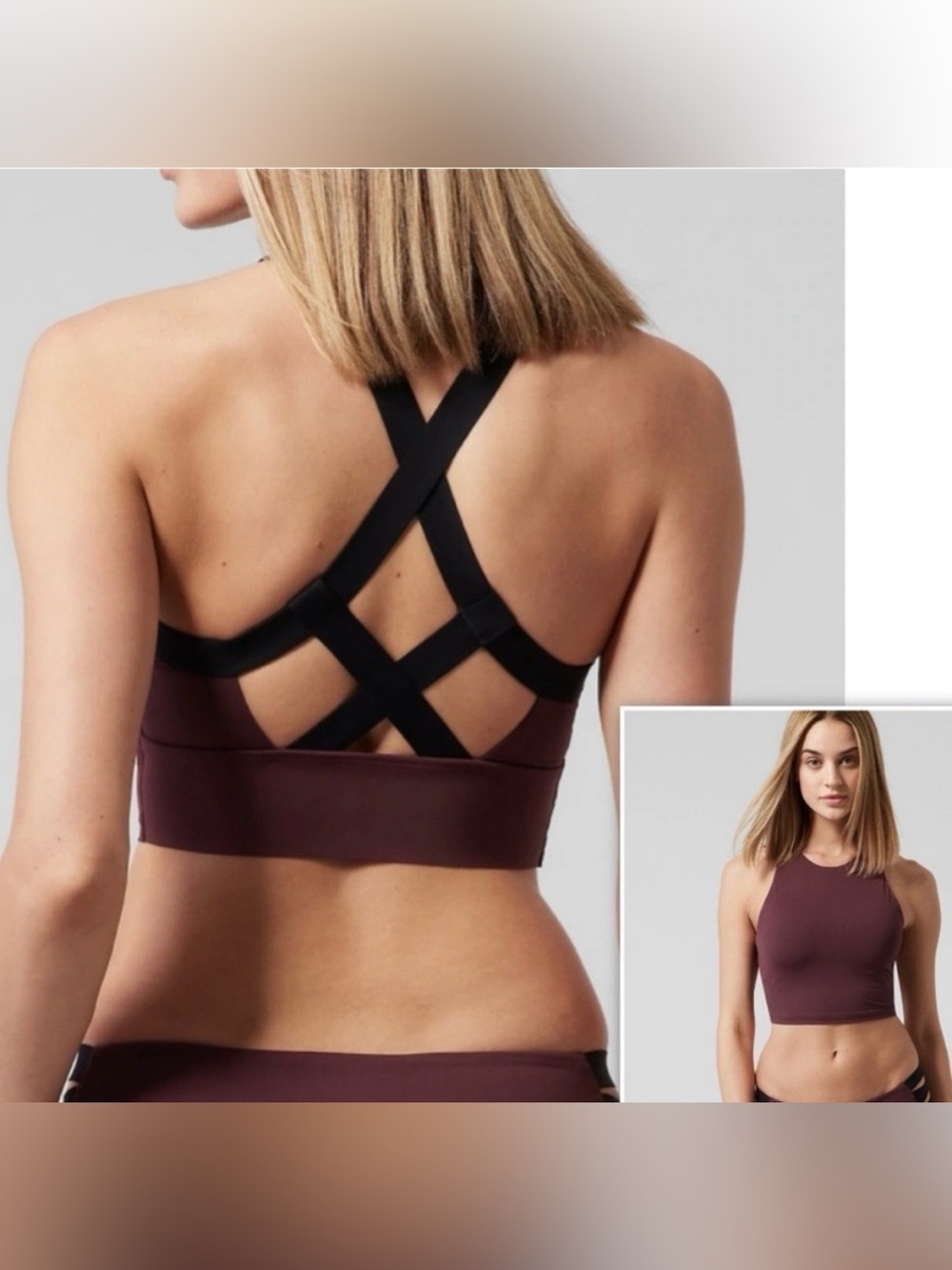NWOT Athleta Crisscross Back Bikini Top